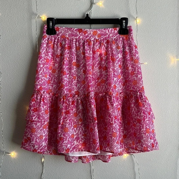 J Crew Floral Print Tiered Skirt​​​​​ - Picture 1 of 4